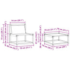 Conjunto de sofás de exterior con cojín 4 pcs y Beige