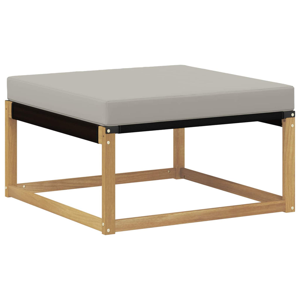 Conjunto de sofás de exterior 5 pcs Blanco y Gris Claro