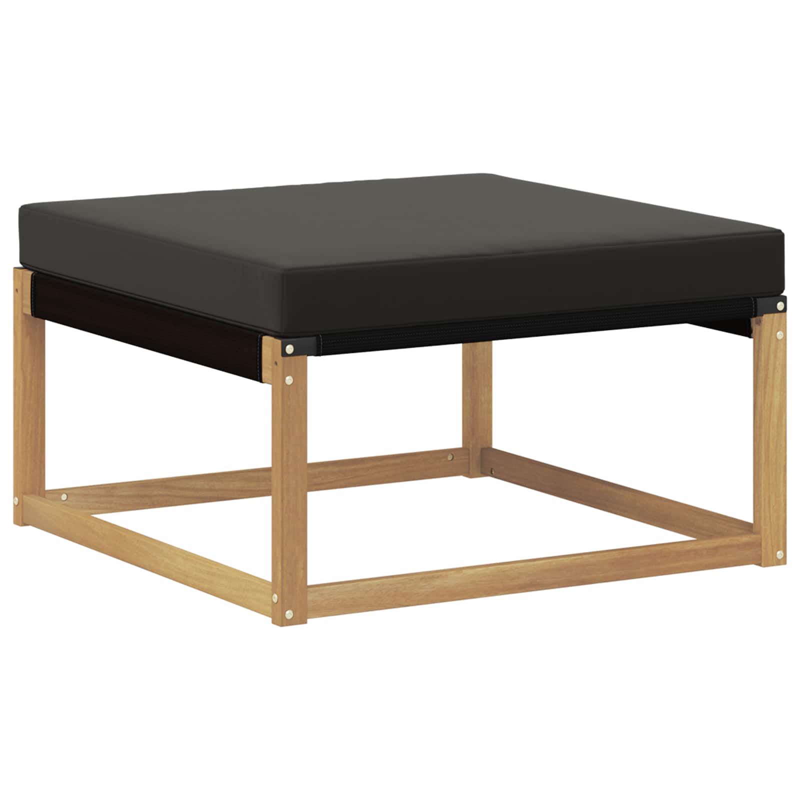 Conjunto de sofás de exterior con cojín 5 pcs Blanco y Negro