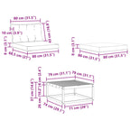 Conjunto de sofás de exterior 6 pcs Blanco y Crema