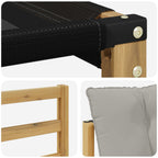 Conjunto de sofás de exterior 4 pcs Blanco y Gris Claro