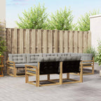 Conjunto de sofás de exterior 6 pcs Blanco y Antracita
