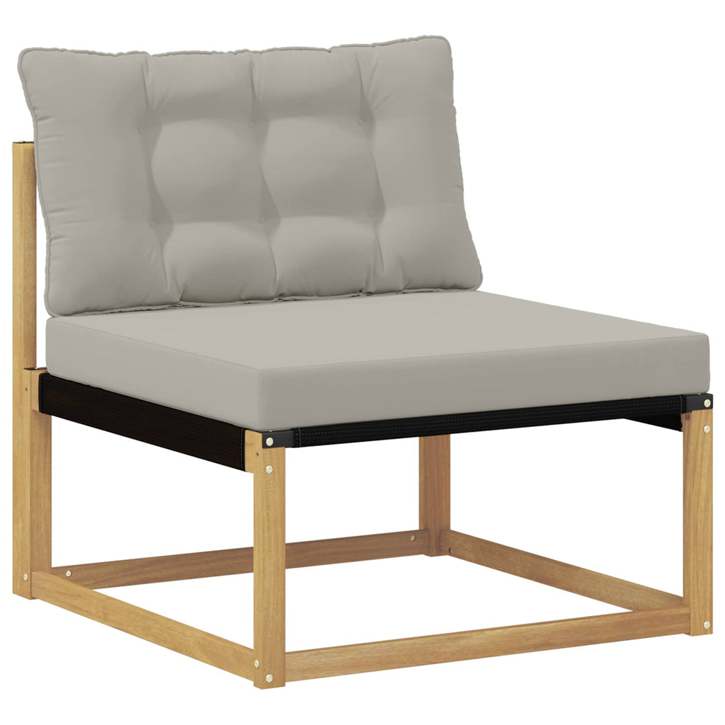 Conjunto de sofás de exterior 8 pcs Blanco y Gris Claro