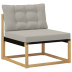 Conjunto de sofás de exterior 8 pcs Blanco y Gris Claro