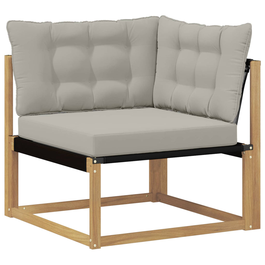 Conjunto de sofás de exterior 8 pcs Blanco y Gris Claro