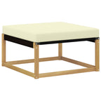Conjunto de sofás de exterior 7 pcs Blanco y Crema