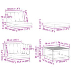 Conjunto de sofás de exterior 8 pcs Blanco y Crema