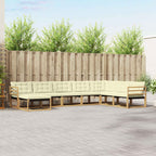 Conjunto de sofás de exterior 8 pcs Blanco y Gris Claro