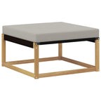 Conjunto de sofás de exterior 8 pcs Blanco y Gris Claro
