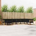 Conjunto de sofás de exterior 8 pcs Blanco y Gris Claro
