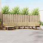 Conjunto de sofás de exterior 8 pcs Blanco y Gris Claro