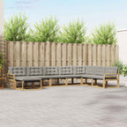 Conjunto de sofás de exterior 8 pcs Blanco y Gris Claro