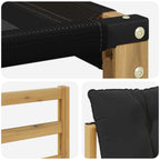 Conjunto de sofás de exterior con cojín 7 pcs Blanco y Negro