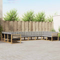 Conjunto de sofás de exterior 10 pcs Blanco y Gris Claro