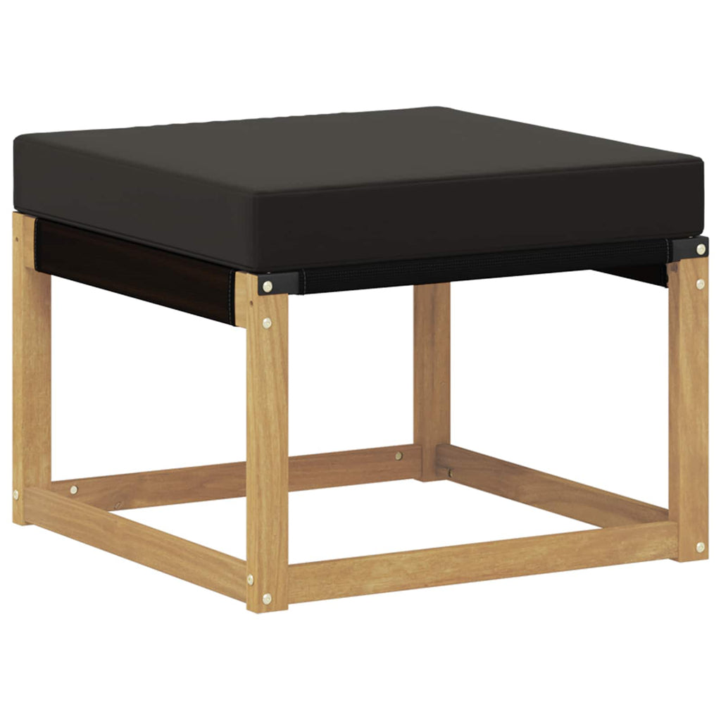 Conjunto de sofás de exterior con cojín 4 pcs Blanco y Negro