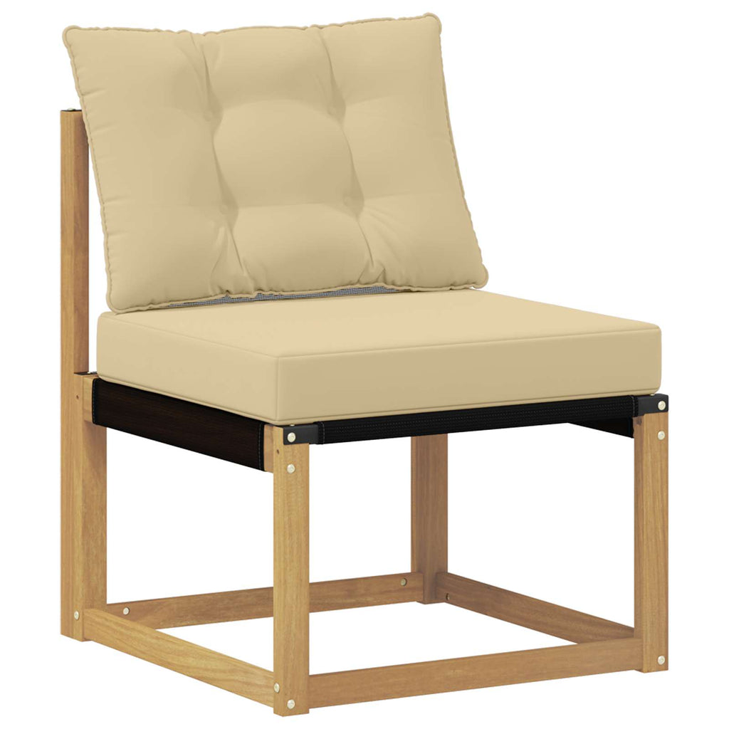 Conjunto de sofás de exterior con cojín 6 pcs y Beige