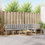 Conjunto de sofás de exterior 7 pcs Blanco y Gris Claro