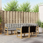 Conjunto de sofás de exterior 6 pcs Blanco y Antracita