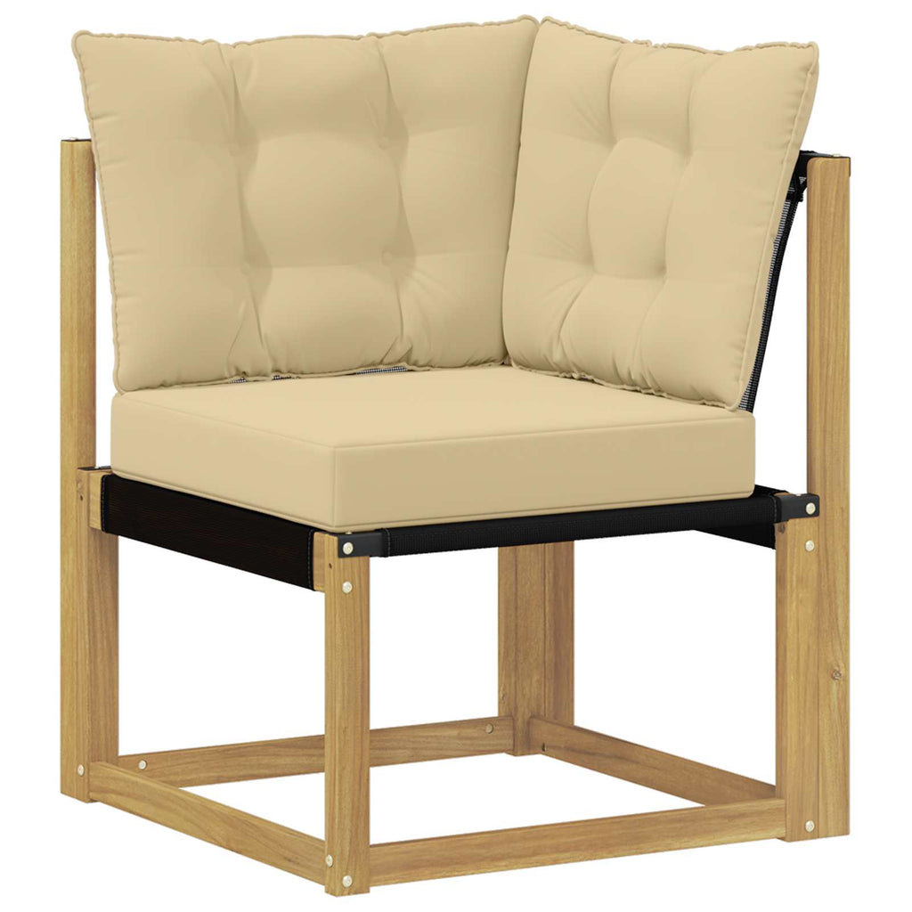 Conjunto de sofás de exterior con cojín 8 pcs y Beige