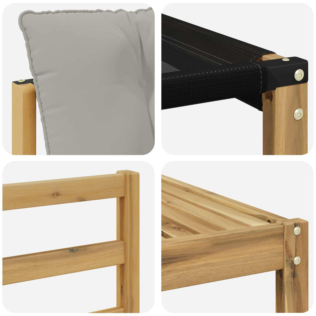 Conjunto de sofás de exterior 7 pcs Blanco y Gris Claro