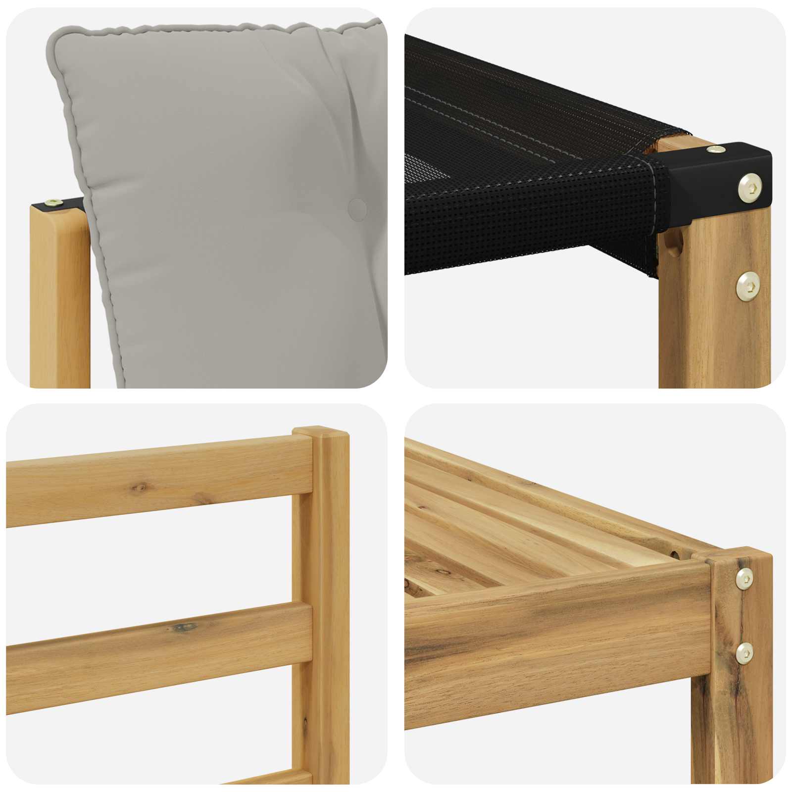 Conjunto de sofás de exterior 7 pcs Blanco y Gris Claro