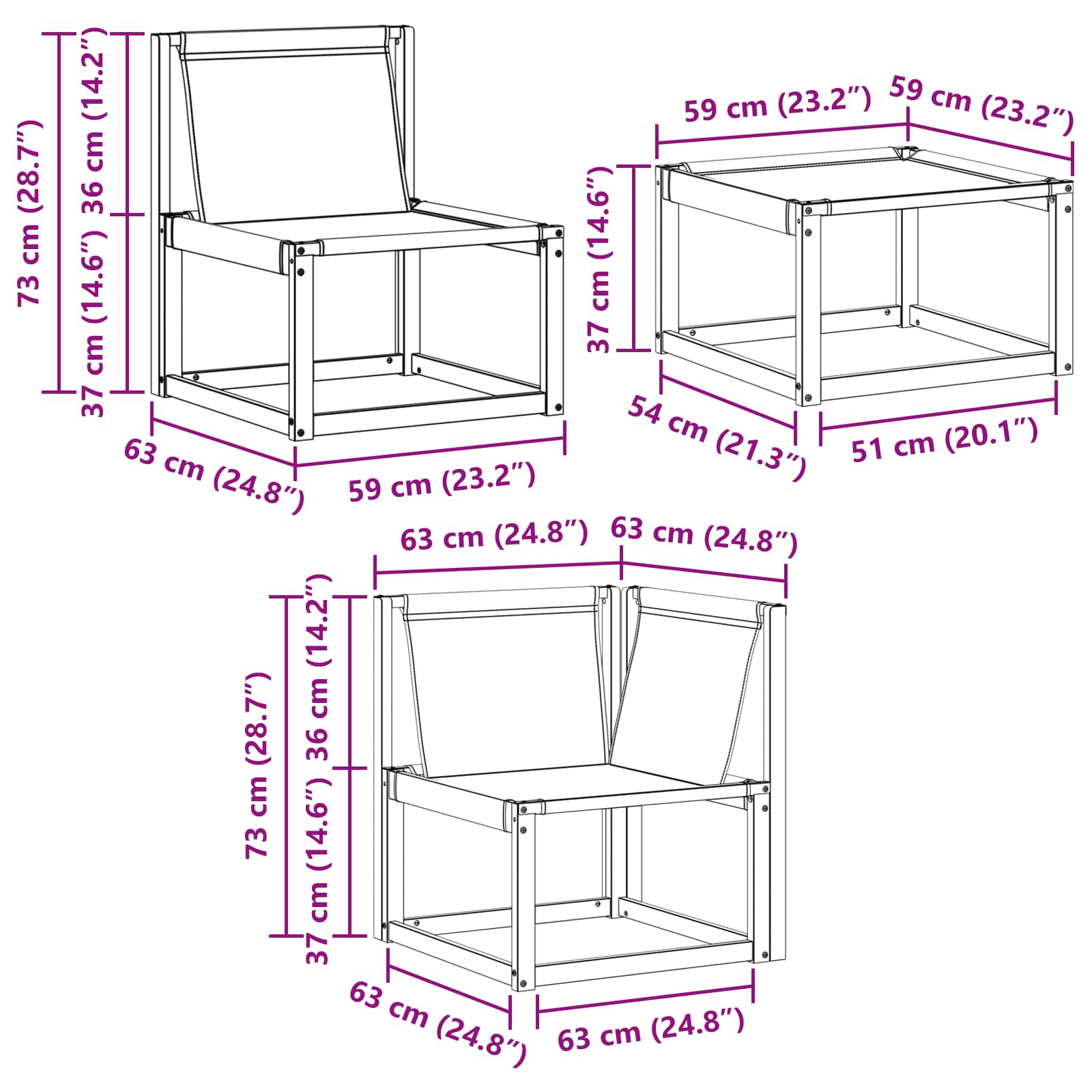 Conjunto de sofás de exterior 7 pcs Blanco y Gris Claro