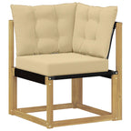 Conjunto de sofás de exterior con cojín 8 pcs y Beige