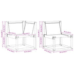 Conjunto de sofás de exterior 11 pcs Blanco y Gris Claro