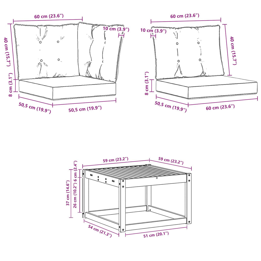 Conjunto de sofás de exterior 11 pcs Blanco y Gris Claro