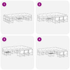 Conjunto de sofás de exterior 11 pcs Blanco y Gris Claro