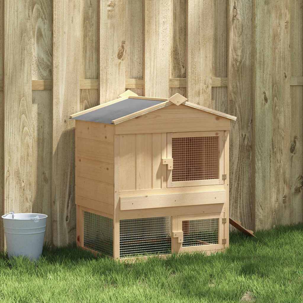 Gallinero Marrón 75 x 60 x 89 cm Madera de pino macizo