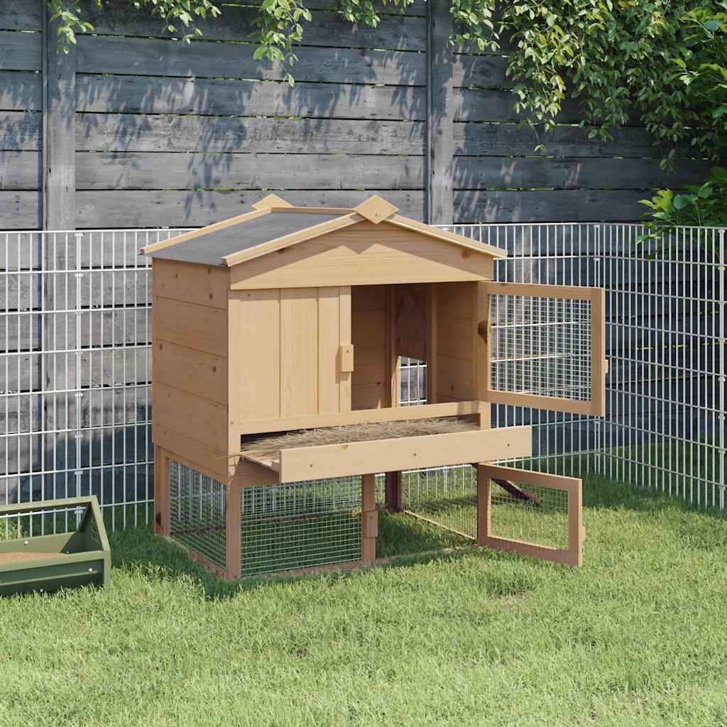 Gallinero Marrón 75 x 60 x 89 cm Madera de pino macizo