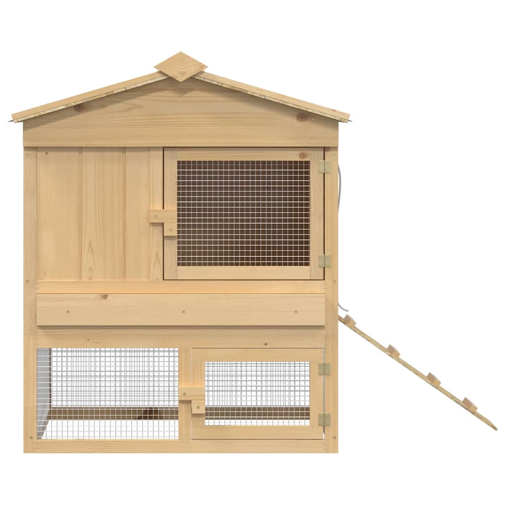 Gallinero Marrón 75 x 60 x 89 cm Madera de pino macizo