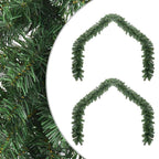 Guirnalda de Navidad 2 pcs Verde 20 m PVC