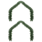 Guirnalda de Navidad 2 pcs Verde 20 m PVC