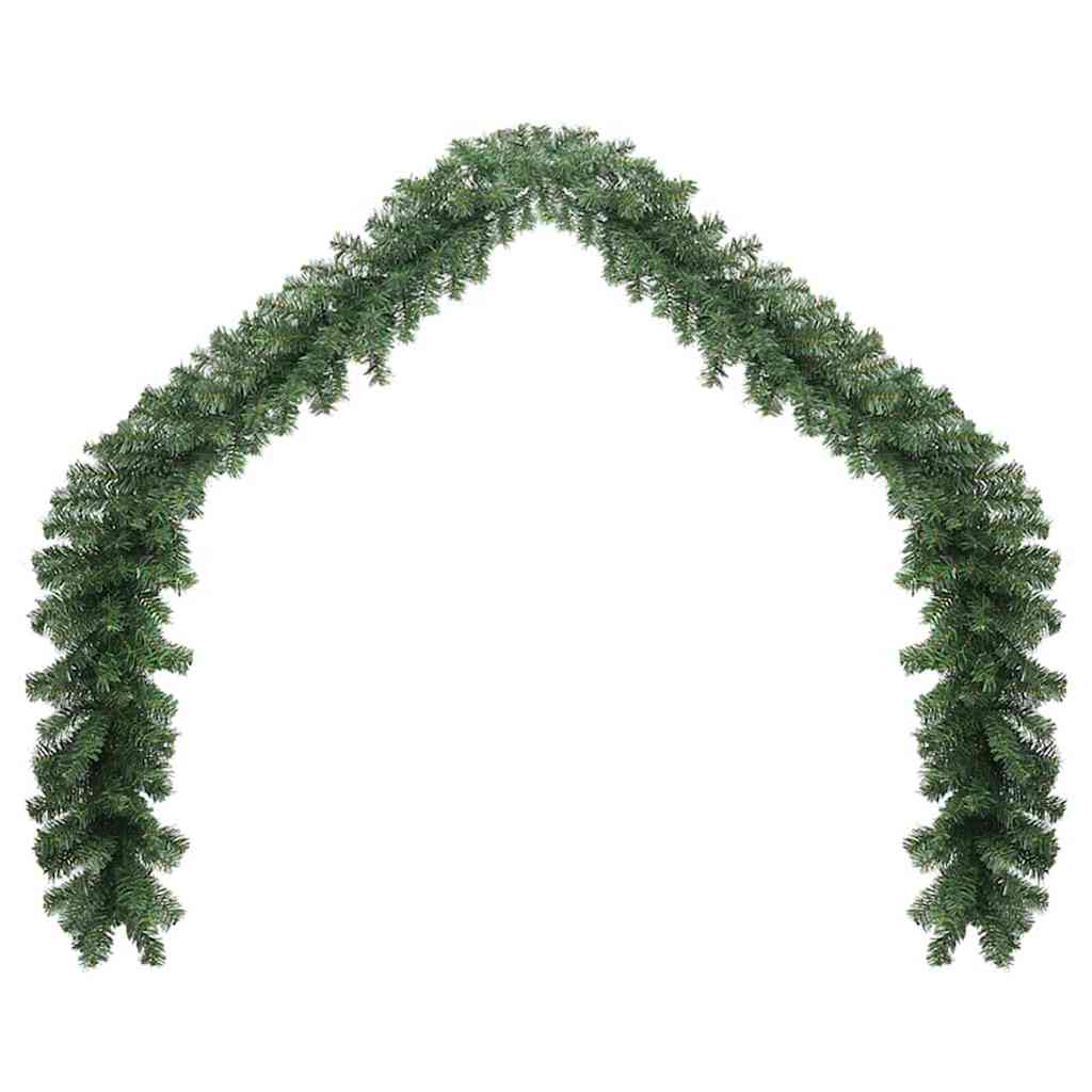 Guirnalda de Navidad 2 pcs Verde 20 m PVC