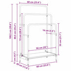 Perchero Madera vieja 60 x 30 x 100,5 cm Madera de ingeniería