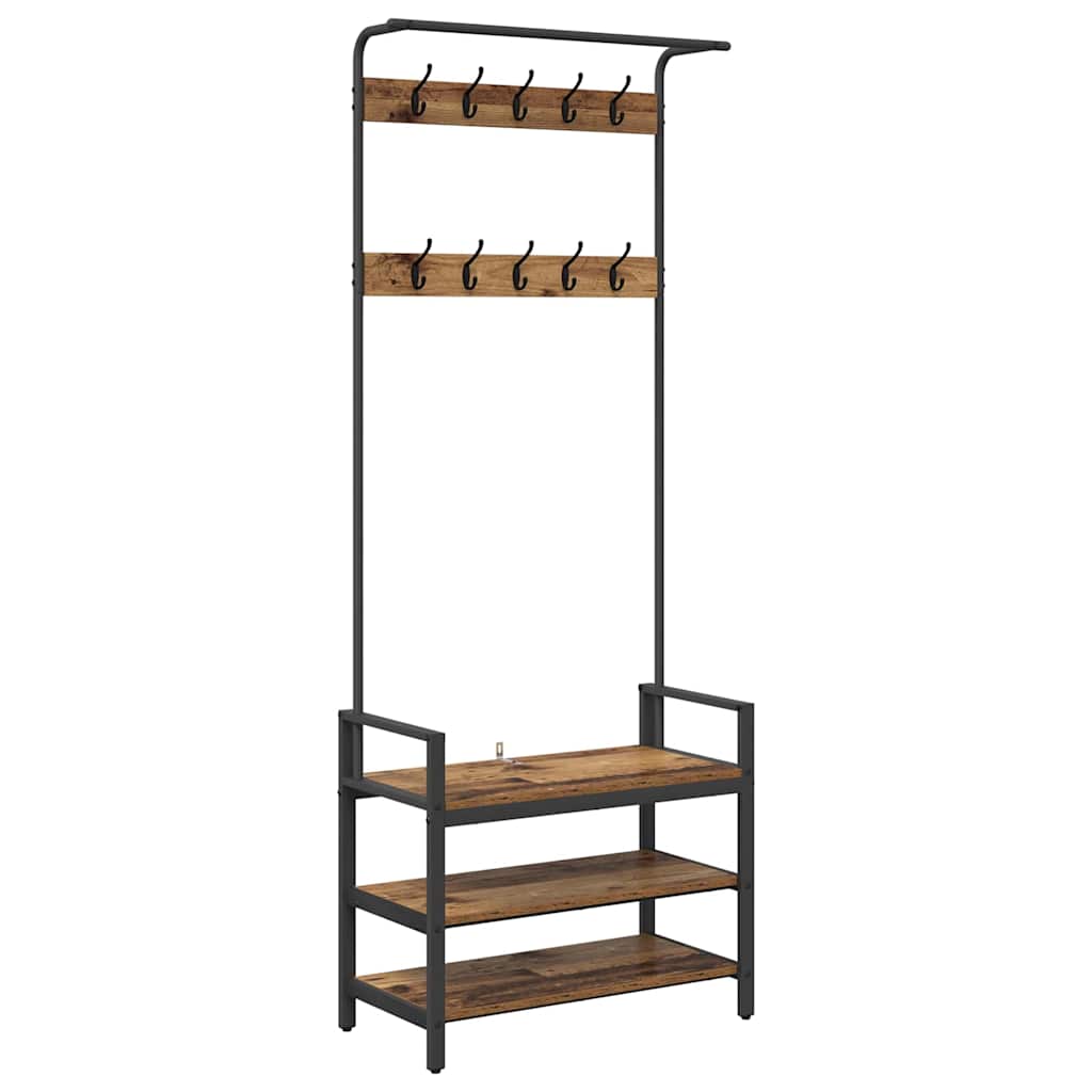 Perchero Madera vieja 75 x 34 x 184 cm Madera de ingeniería