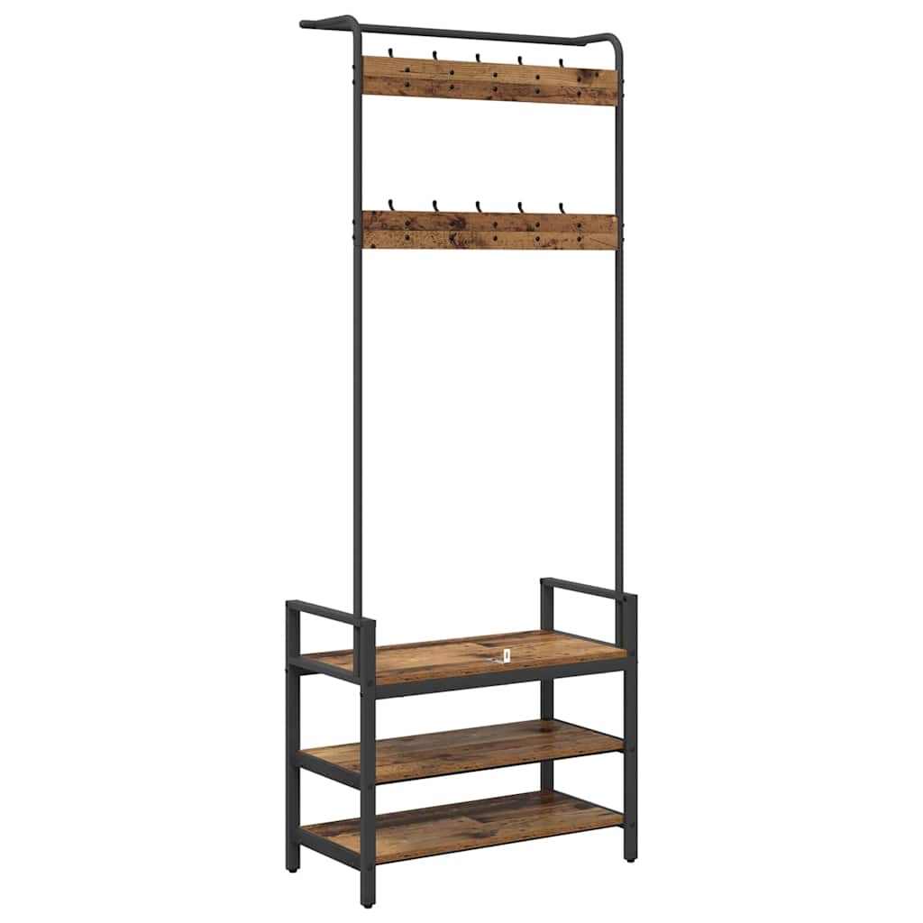 Perchero Madera vieja 75 x 34 x 184 cm Madera de ingeniería