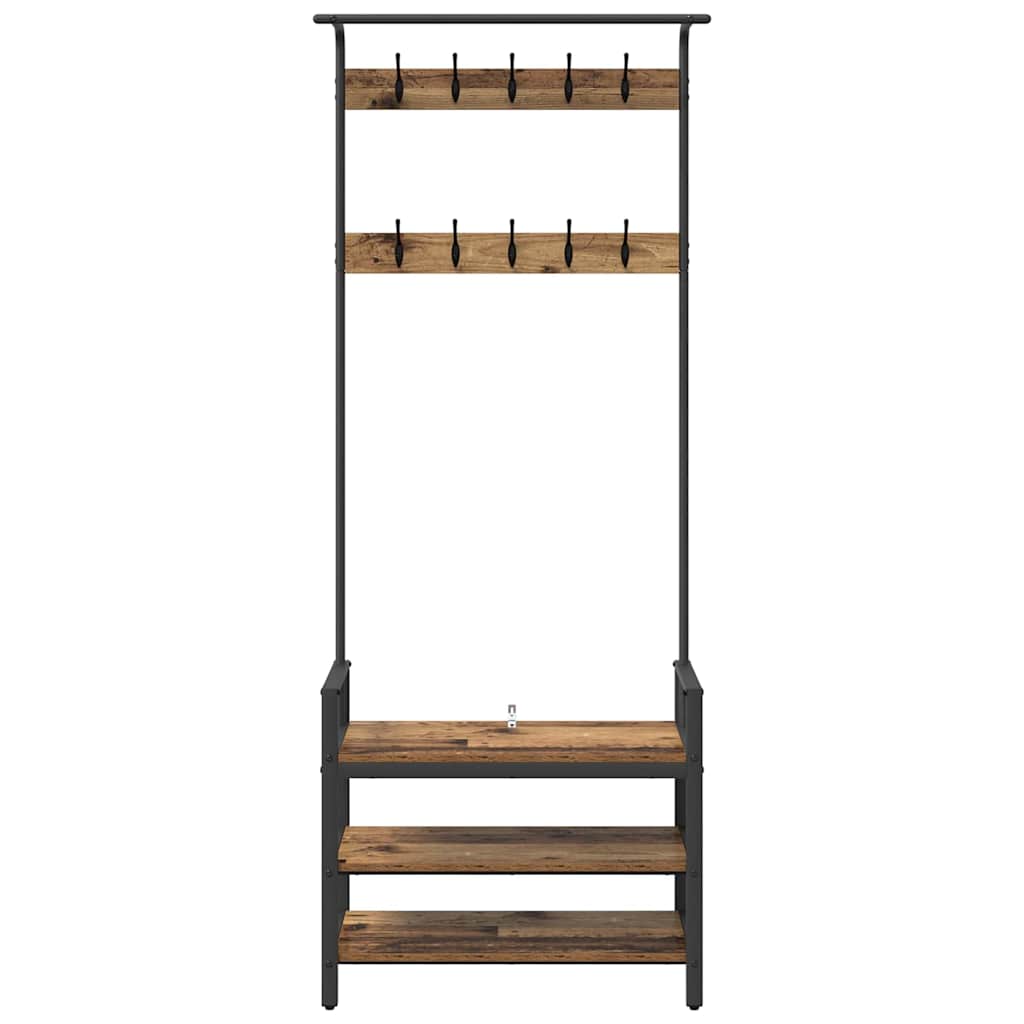 Perchero Madera vieja 75 x 34 x 184 cm Madera de ingeniería