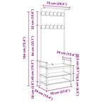 Perchero Madera vieja 75 x 34 x 184 cm Madera de ingeniería