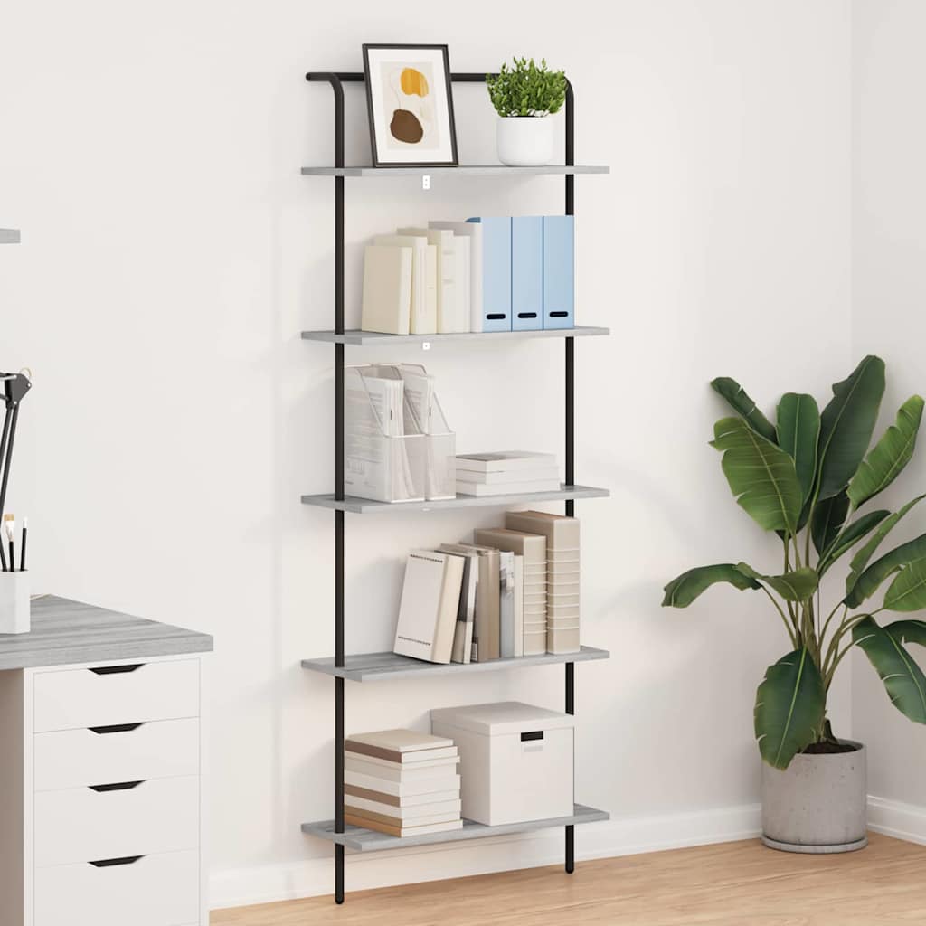 Estante de libros Gris Sonoma 60 x 24 x 168 cm