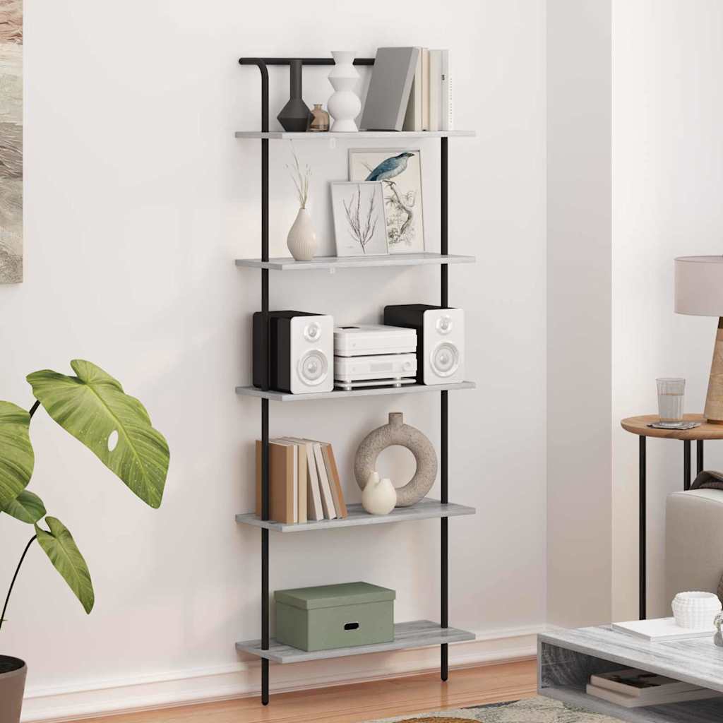 Estante de libros Gris Sonoma 60 x 24 x 168 cm