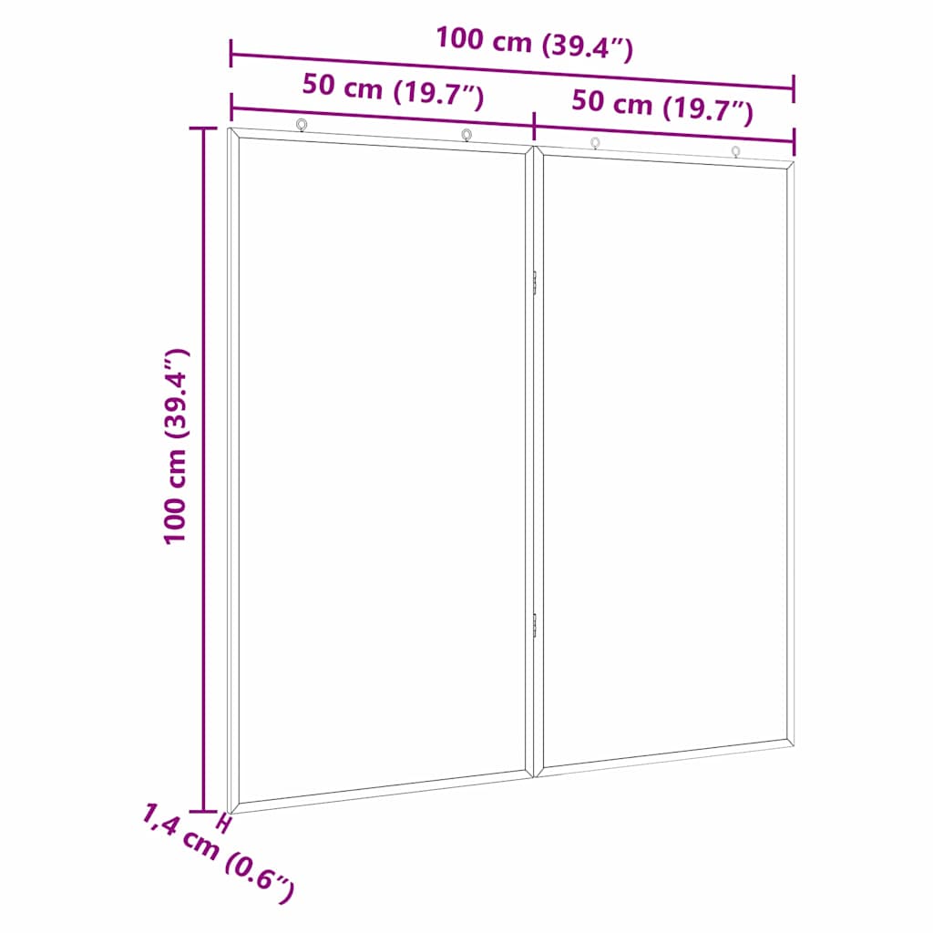 Tablero de Anuncios 100 x 100 x 1,4 cm Madera maciza de pino