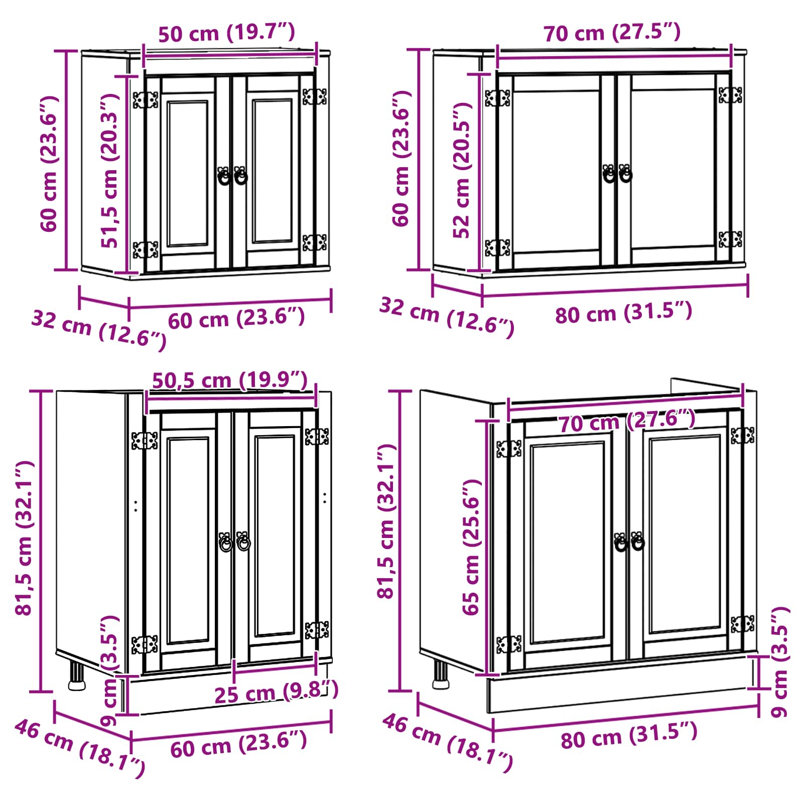 Armario con estante SKI 4 pcs Marrón Miel Madera de pino macizo