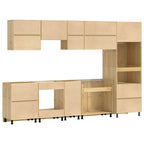 Armario con cajón SKI 9 pcs Marrón Miel Madera de pino macizo