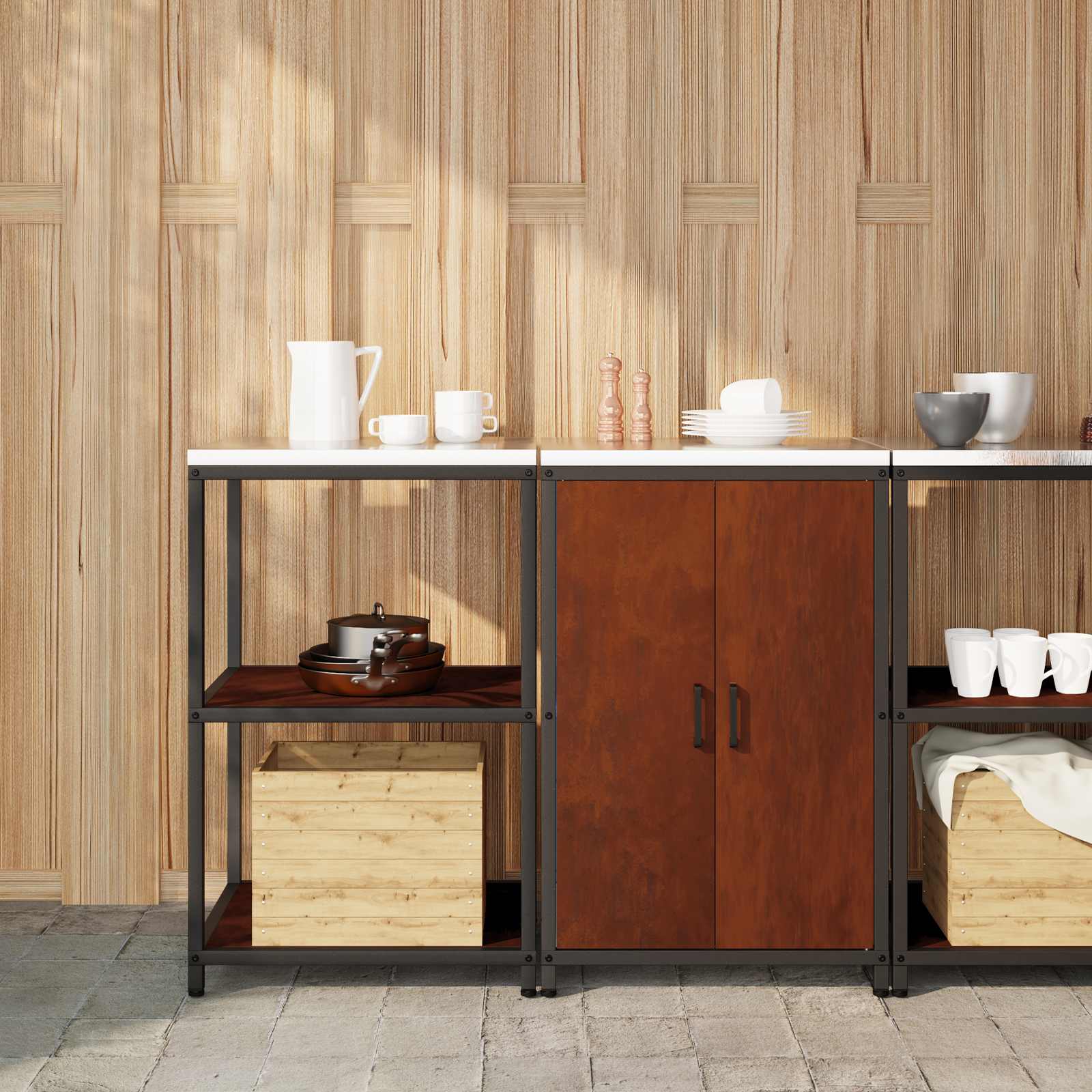 HATTEM Kitchen Storage Set 2 pcs
