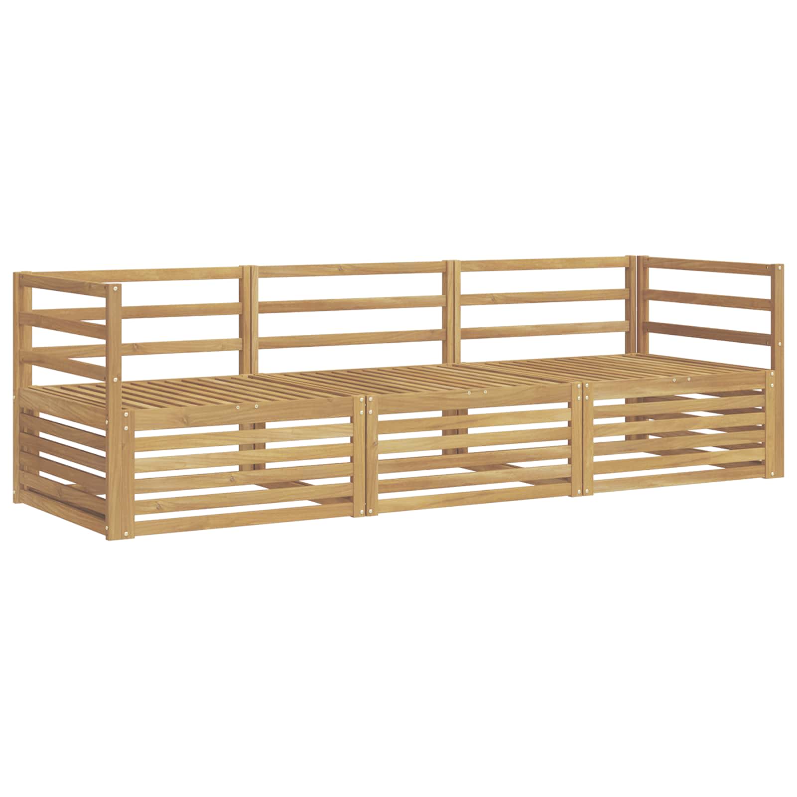 Conjunto de sofás de exterior 3 pcs Blanco