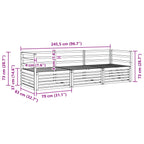 Conjunto de sofás de exterior 3 pcs Blanco