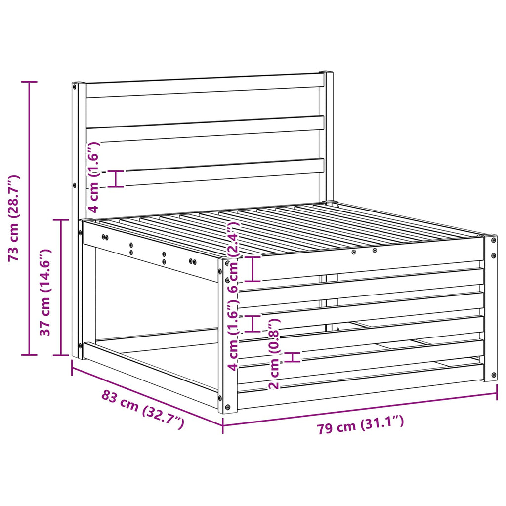 Conjunto de sofás de exterior 3 pcs Blanco